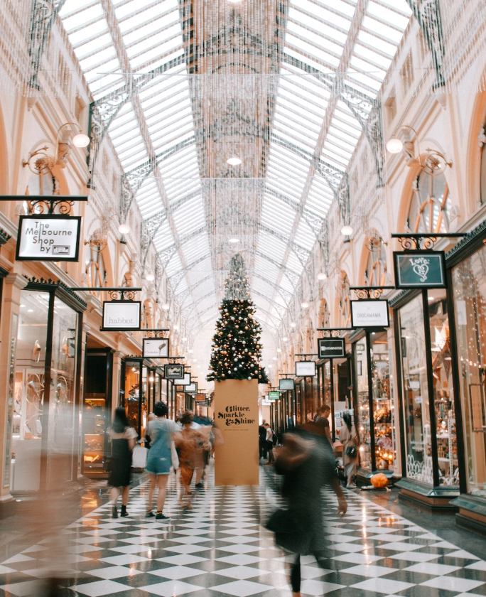 A commercial centre interior